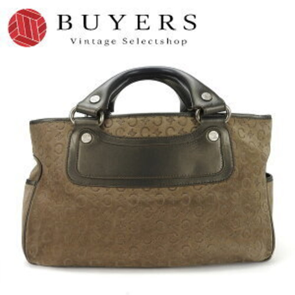 Celine Boogie Bag Macadam leather suede Khaki Green